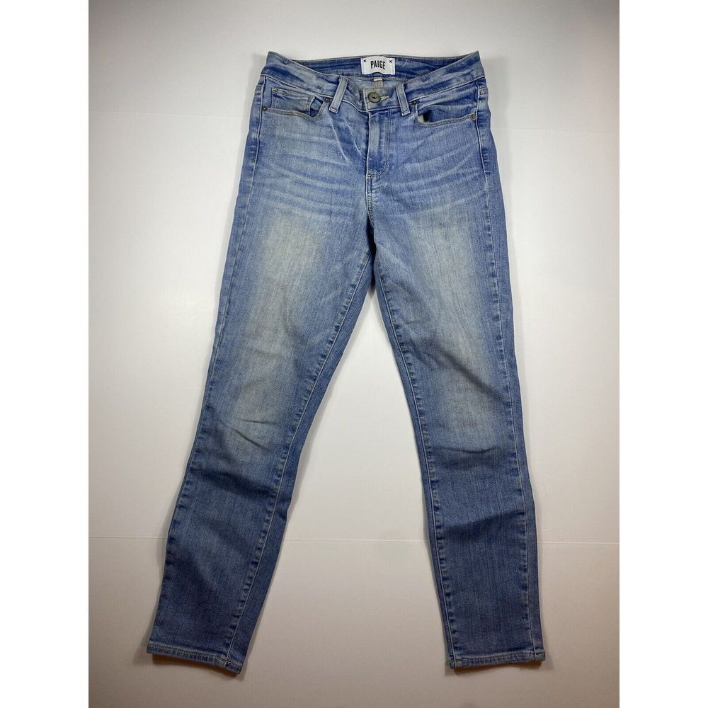 Paige Women's Size 25 Hoxton Crop Skinny Jeans Midrise Blue Denim Medium Wash